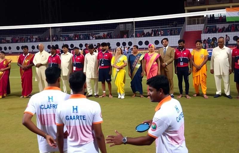 Indian Ocean Volley Wave - Regional Celebrations Indian Ocean Volley Wave regional celebration showing players in traditional attire from different Indian states