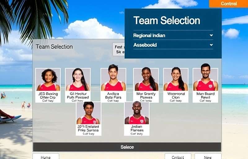 Indian Ocean Volley Wave - Choose Your Regional Team Indian Ocean Volley Wave team selection screen featuring regional Indian beach volleyball teams